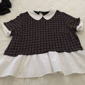 ModCloth , Torrid , hot topic, twofer, glitter, Peter Pan collar new , size 1X